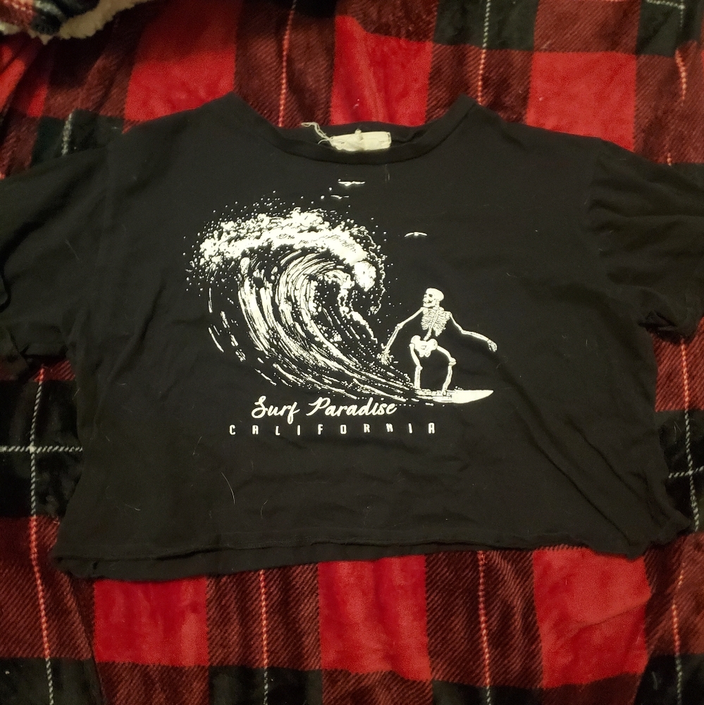 Black Crop Top Skeleton